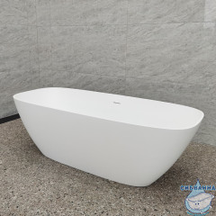 Ванна из искусственного камня ABBER Stein 165x70 AS9632 белая матовая