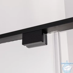 Душевое ограждение Veconi Алассио 130x80 профиль черный, стекло прозрачное AL-SP-13080-00-B-C4 (без поддона)