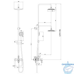 Душевая система Lemark Omega 230 1 режим LM3160C (хром)