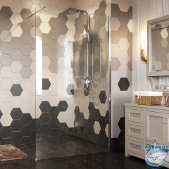 Душевое ограждение Wasserkraft Rossel 28W40 Walk in 120 см