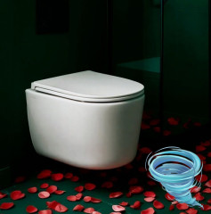 Унитаз подвесной безободковый с сиденьем Soft Close (микролифт) )