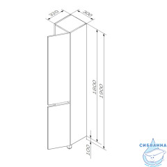 Шкаф пенал Am.Pm Gem S R 30 белый глянец M91CSR0306WG
