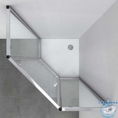 Душевое ограждение Vincea Пента 90x90 профиль хром, стекло прозрачное VSP-3P900CL