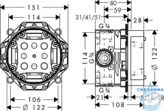 Душевая система Hansgrohe Croma Select E 190 1 режим 27294000 (хром)