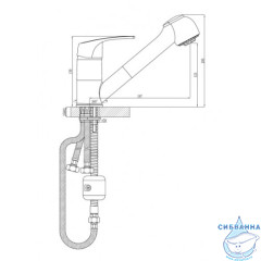 Смеситель для кухни Rossinka D40-25 (хром)