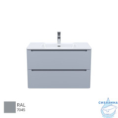 Тумба с умывальником, подвесная, 80 см, светло-серый, Edifice, IDDIS, EDI80L0i95K  подходит умыв. 0108000i28