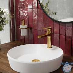 Смеситель для раковины Wasserkraft Havel 3603  (золото матовое)