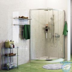 Душевое ограждение Wasserkraft Main 100x100 41S23 профиль хром, стекло прозрачный (без поддона)