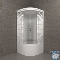 Душевая кабина Тритон Стандард 90х90 Б профиль белый, стело полосы Щ0000061836