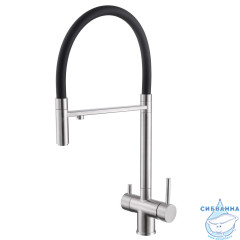 Смеситель для кухни Abber Wasser Kreis AF81141SP (сатин/черный)