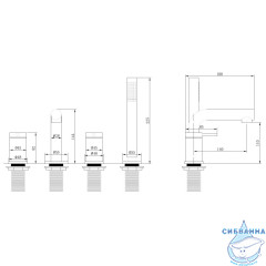 Смеситель для ванны на борт ABBER Emotion AF8813 (хром)