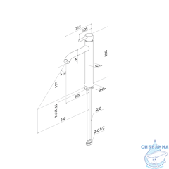 Смеситель для настольного умывальника, черный матовый, Kaya, IDDIS, KAYBL01i01