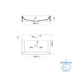 Умывальник накладной/подвесной, белый глянцевый, Bild, IDDIS, BILWS60i27