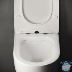 Унитаз подвесной безободковый Ceramicanova Mia Rimless CN1805 с сиденьем быстросъемным Soft Close (микролифт)
