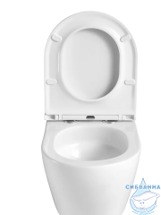 Инсталляция AlcaPlast Sadromodul с кнопкой смыва (хром глянцевый) в комплекте с унитазом Azario Grado c сиденьем Soft close (микролифт)