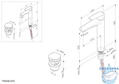 Смеситель для раковины AM.PM Gem F90A92200 (с донным клапаном) (хром)