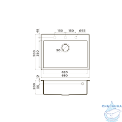 Кухонная мойка Omoikiri Tedori 68-DC 4993968