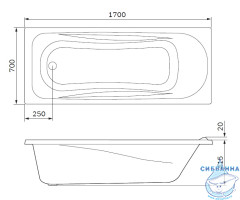 Ванна акриловая 170х70 см AM.PM Sense W76A-170-070W-A