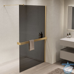 Walk-in Vincea Walk In HS 120 профиль брашированное золото, стекло тонированное VSW-1HR120CGG