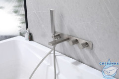 Смеситель для ванны встраиваемый ABBER Rund AF8730SP (сатин)