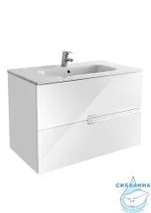 Тумба подвесная Roca Victoria Nord Ice Edition 80 с раковиной Roca Victoria 80 белый глянец