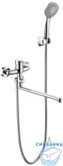 Cмеситель для ванны с душевым гарнитуром Bravat Slim F6332366CP-01L-RUS (хром)