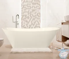 Ванна из литьевого мрамора New Line Sanitary Амелия 179х76 (с переливом)