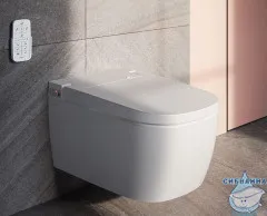 Унитаз подвесной с функцией биде VitrA V-Care Comfort 5674B003-6194 с сиденьем Soft Close (микролифт)