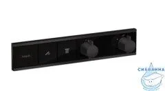Встраиваемый термостатичесий смеситель для ванны Hansgrohe RainSelect 15380670 (черный матовый)
