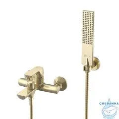 Смеситель для ванны Lemark Ursus LM7214BG с душевым гарнитуром (брашированное золото)