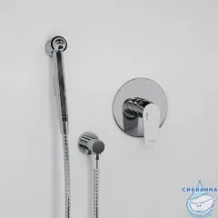 Встраиваемый смеситель с гигиеническим душем Wasserkraft A06156 (хром)