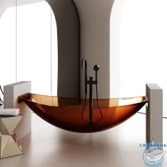 Ванна из полиэфирной смолы ABBER Kristall 180х80 AT9704Opal коричневая