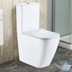 Унитаз напольный безободковый Azario Mirada  AZ-1288A с бачком и сиденьем Soft Close (микролифт)