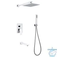 Душевая система Abber Weiss Insel 250 1 режим AF8017W (хром/белый)