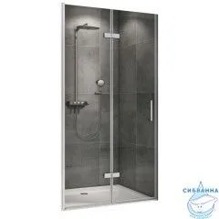 Дверь в нишу ABBER Zart AG08090P 90x195 профиль хром, стекло прозрачное