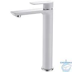 Смеситель для раковины Abber Weiss Insel AF8011W (без донного клапана) (хром/белый)