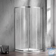 Душевое ограждение Azario Milton 90x90 профиль серебро, стекло прозрачное AZ-ND2142 900 (без поддона)