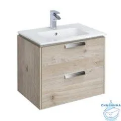 Тумба Roca Lago 60 857295444 светлый дуб с раковиной Roca Victoria Unik 60