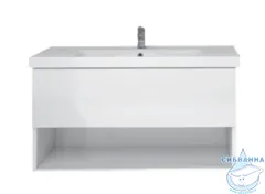 Тумба Dreja Perfecto 90 с раковиной Грейс 90 белый
