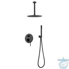 Душевая система Abber Emotion  250 1 режим AF8821B (черный матовый)