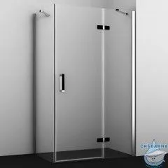 Душевое ограждение Wasserkraft Aller 120x80 10H06RBLACK профиль хром/черный, стекло прозрачный (без поддона)