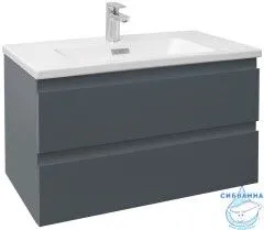Тумба Jacob Delafon Madeleine 80 EB2053-J54 с раковиной Jacob Delafon Vox 80 серый