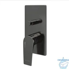 Встраиваемый смеситель для ванны Wasserkraft  Wiese 8461 (оружейная сталь)