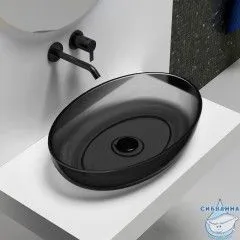 Раковина на столешницу 60 см ABBER Kristall AT2801Onyx