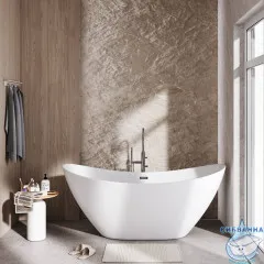 Акриловая ванна Grossman Galaxy GR-2103M 180X77 с каркасом (белый матовый)