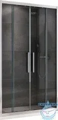 Дверь в нишу Abber Schwarzer Diamant 160x195 профиль хром, стекло прозрачное AG33160H