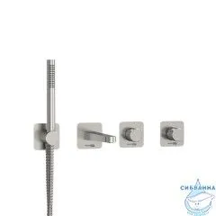 Встраиваемый смеситель для ванны Wasserkraft Tauber A6451.296.298.275.100.276 (никель)