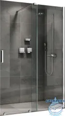 Дверь в нишу ABBER Komfort AG90120 120x200 профиль хром, стекло прозрачное