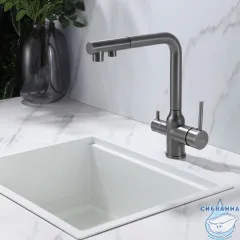 Смеситель для кухни Abber Emotion AF8814NG (никель)