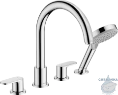 Смеситель для ванны на борт Hansgrohe Vernis 71456000 (хром)